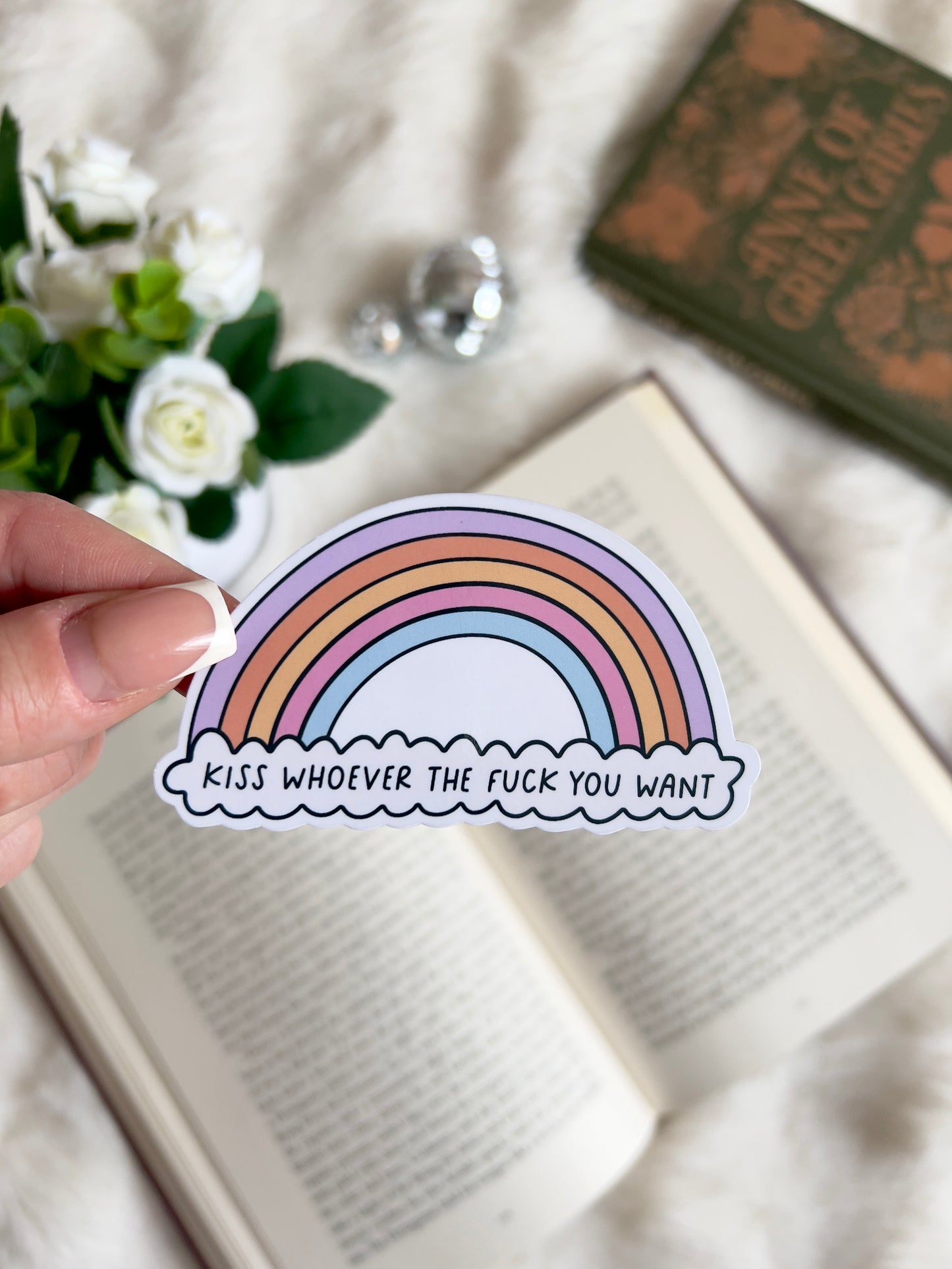 Kiss Whoever The Fuck You Want Pride Sticker