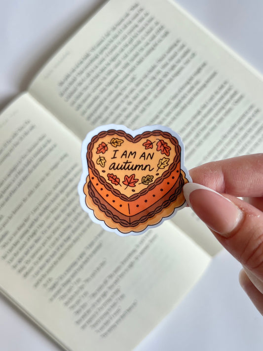 I Am An Autumn Cake Sticker
