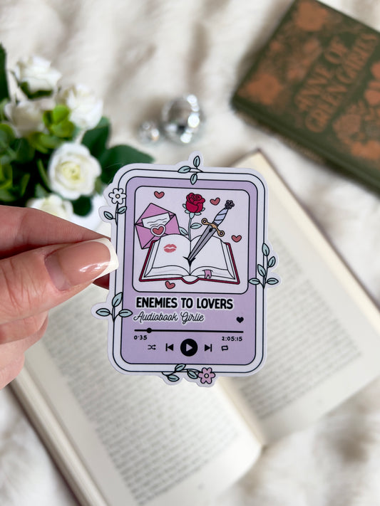 Enemies to Lovers Audiobook Girlie Sticker