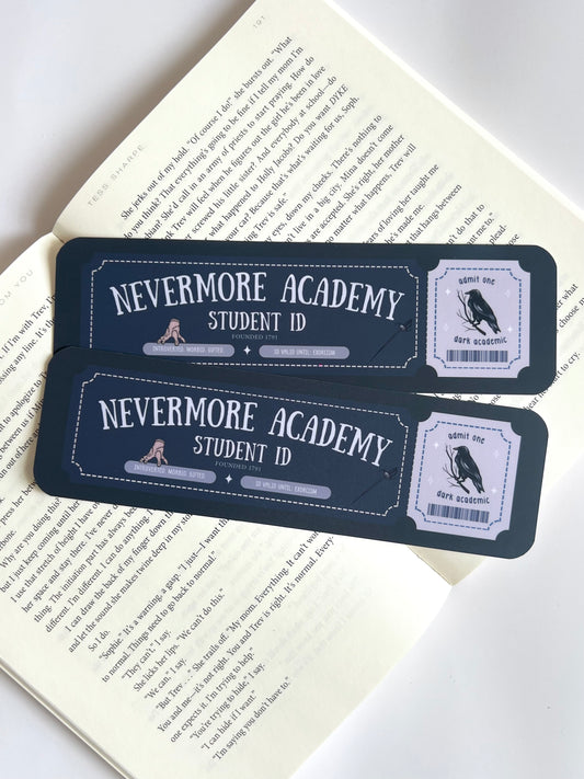 Nevermore Academy Student ID Bookmark