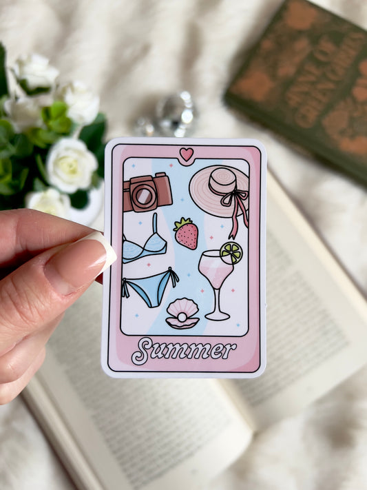 Summer Girlie Essentials Card Sticker