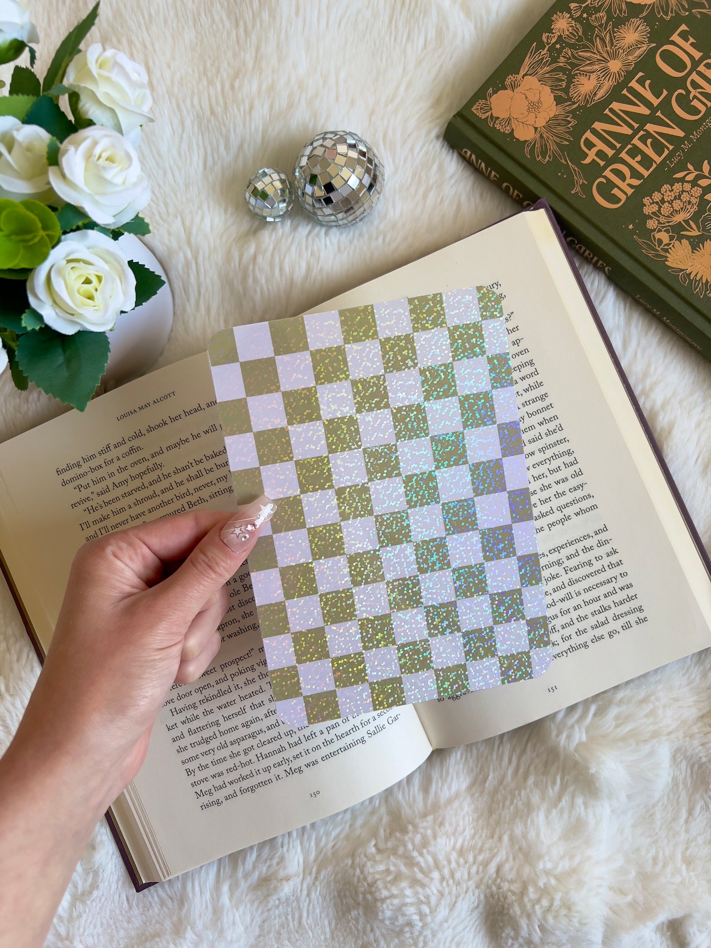 Checkered Green Kindle Insert