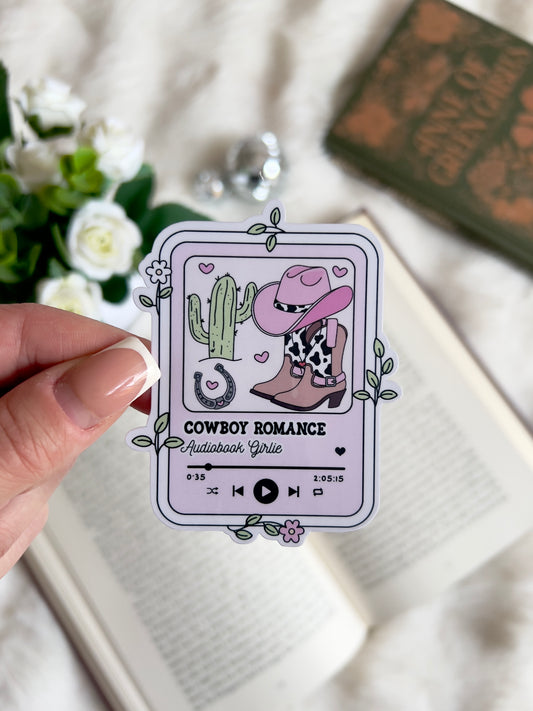 Cowboy Romance Audiobook Girlie Sticker