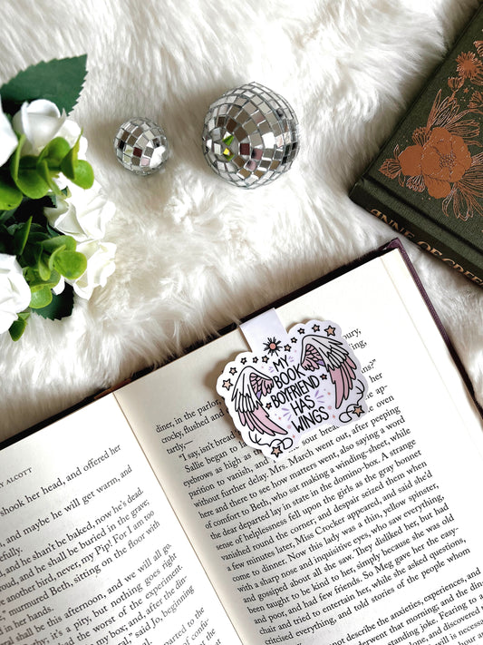 My Book Boyfriend Has Wings Magnetic Bookmark