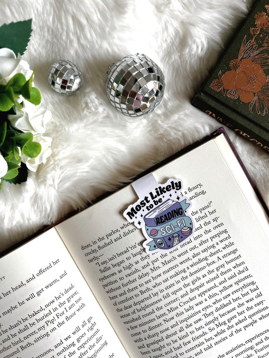 Most Likely to be Reading Sci-Fi Magnetic Bookmark