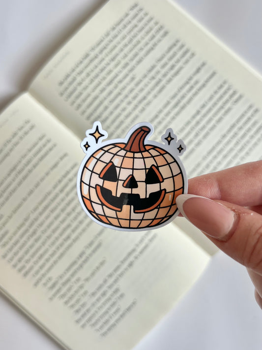 Pumpkin Mirrorball Sticker