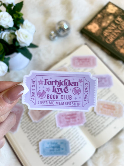 10 Romance Tropes Tickets Stickers