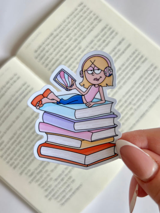 Lizzie's Book Stack Sticker