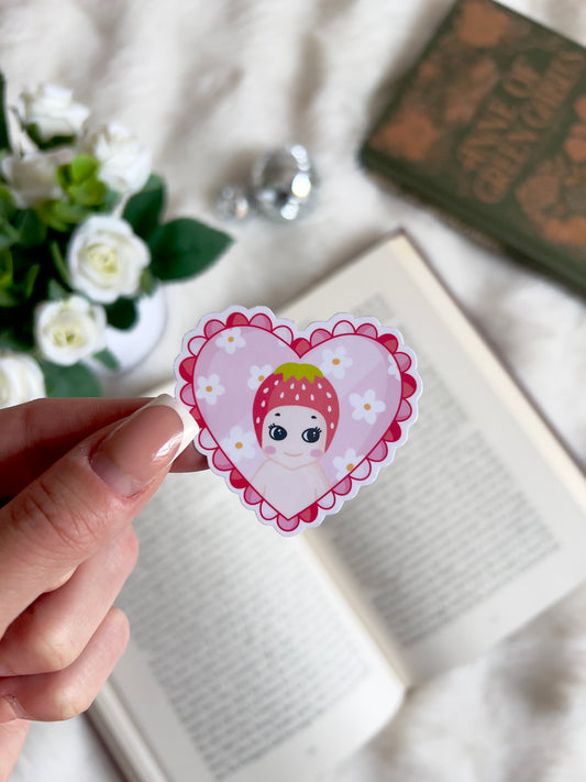 Strawberry Trinket Angel Sticker