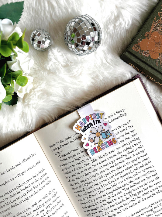 Happiest When I'm Reading Magnetic Bookmark