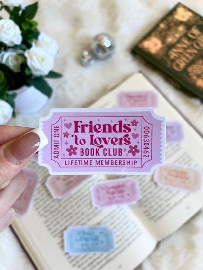 10 Romance Tropes Tickets Stickers