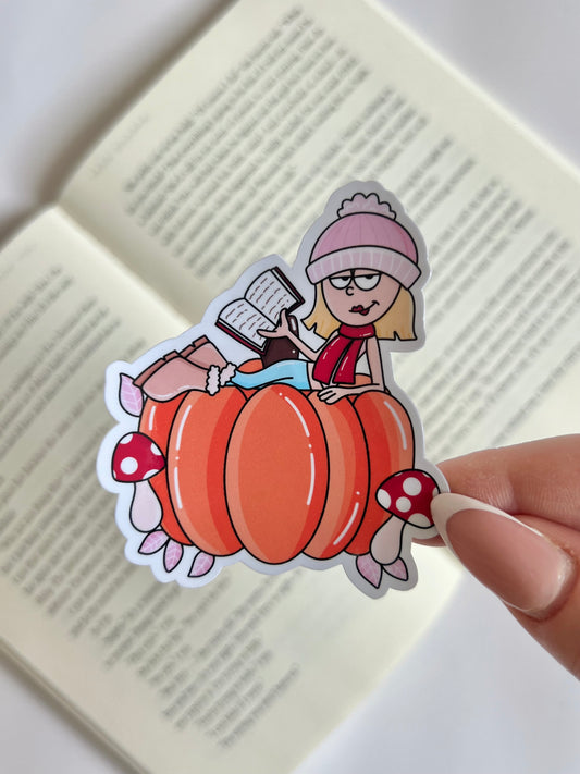 Bookish Autumn Lizzie Sticker