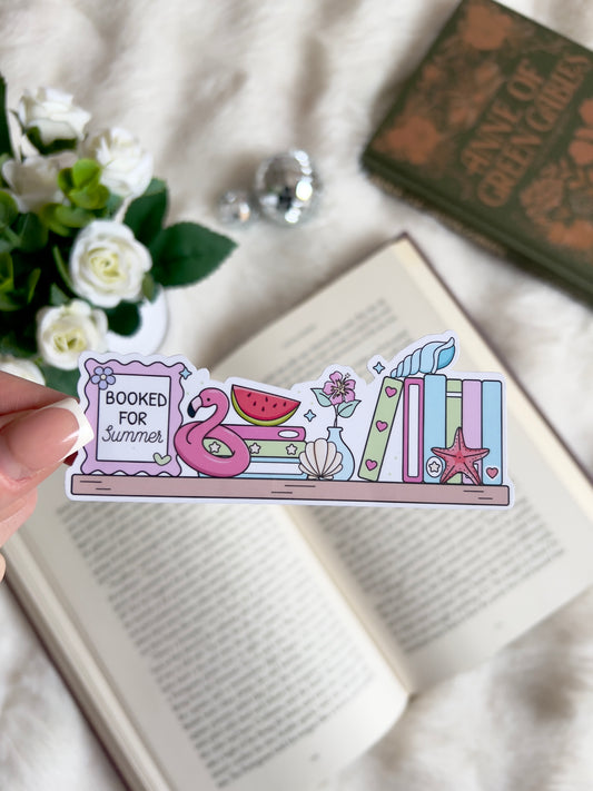 Booked For Summer Bookshelf Sticker