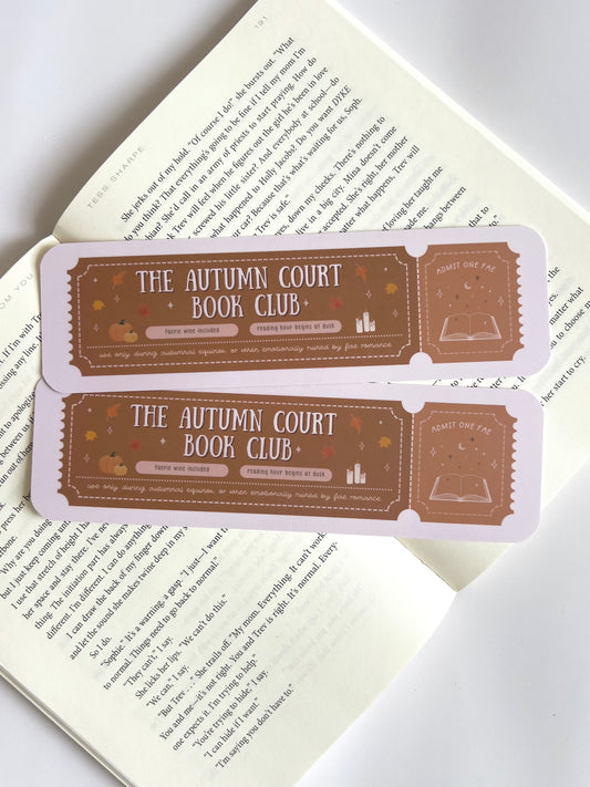 The Autumn Court Book Club Bookmark