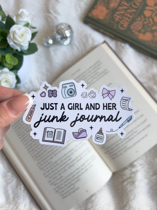 Just a Girl and Her Junk Journal Sticker