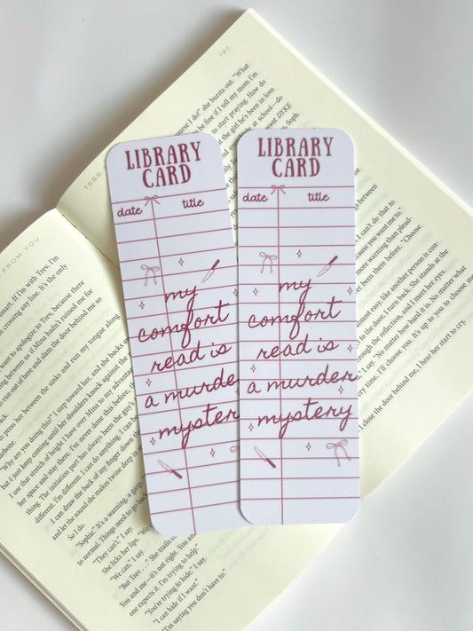 My Comfort Read is a Murder Mystery Bookmark