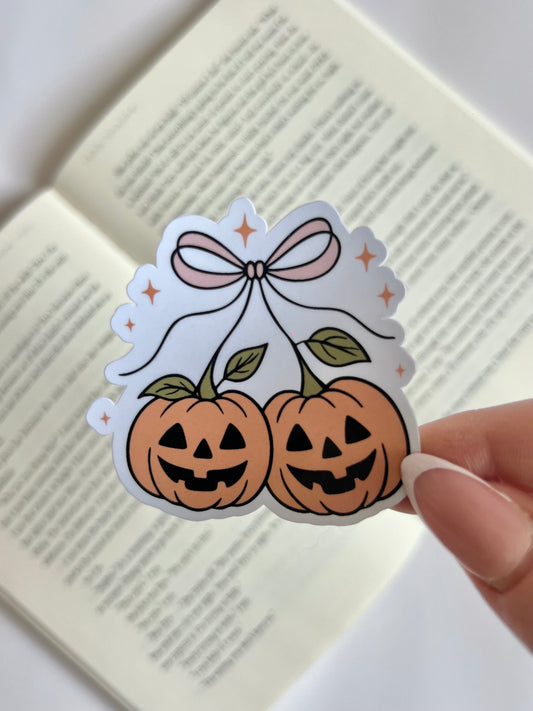 Pumpkin Cherries Sticker