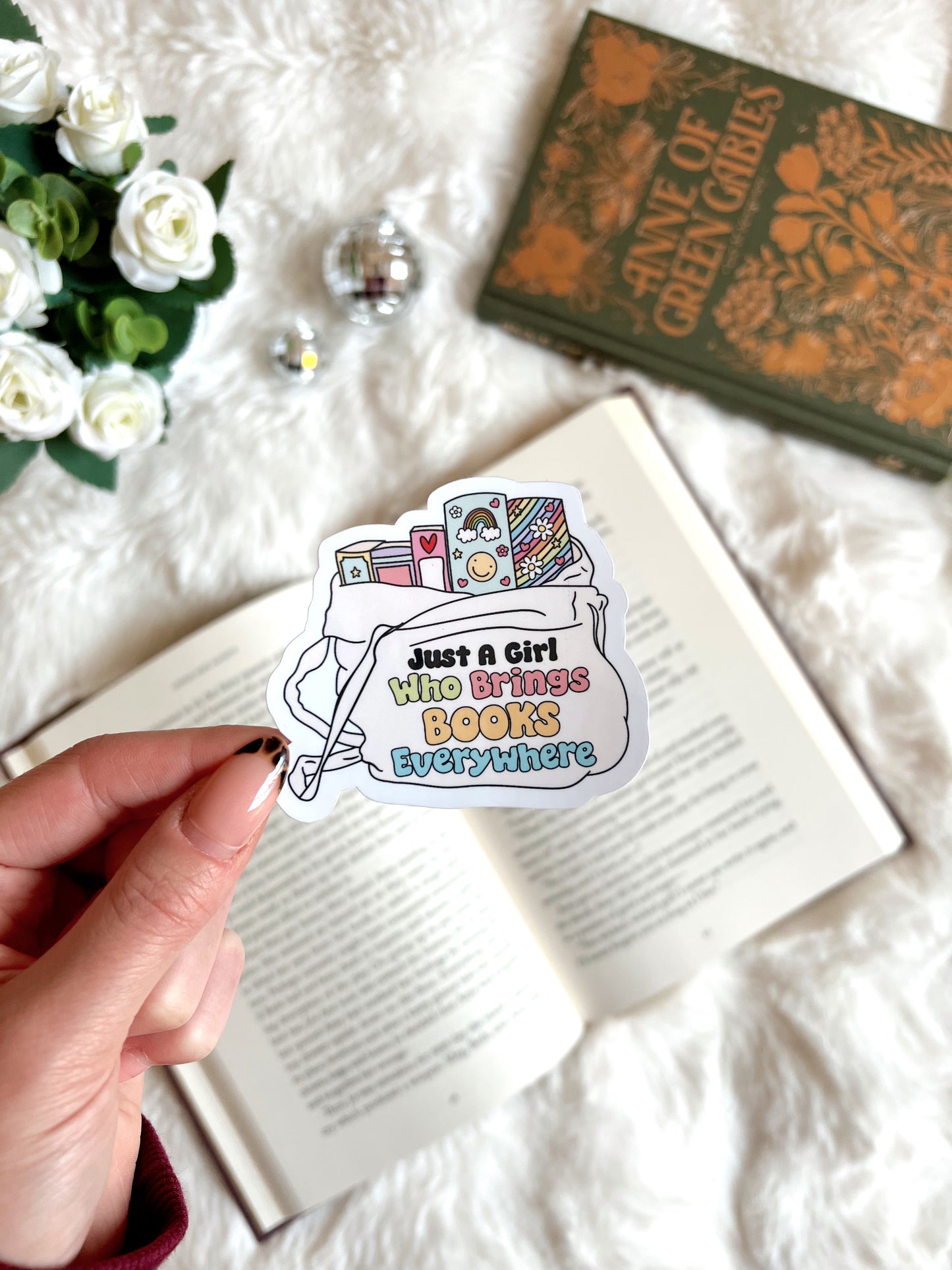Just a Girl who Brings Books Everywhere Sticker